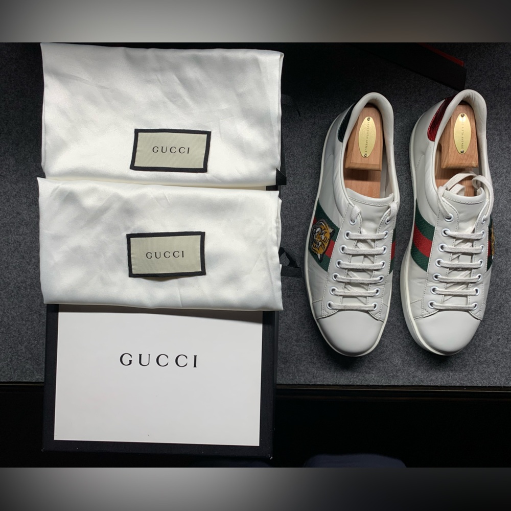 GUCCI | Ace Sneaker Tiger Embroidered - Mens - 7 1/2
